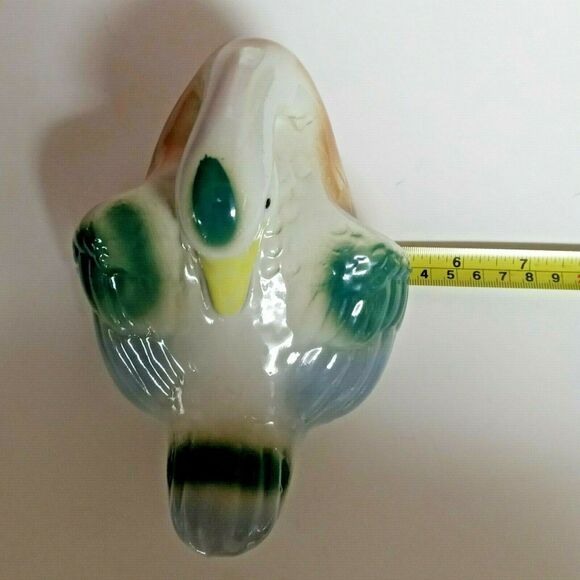 🦆Vintage Ceramic Duck Figurine Woodland Cabin Lodge Rustic Decor 7" x 5" - Picture 9 of 11
